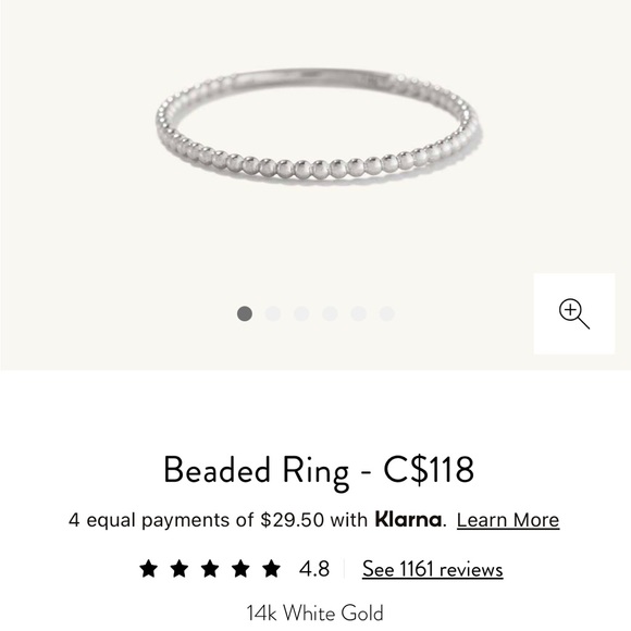 Mejuri 14 White Gold Stacker Rings - Bundle - Picture 5 of 6